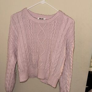 Wild Fable Light Pink Cable Knit Sweater